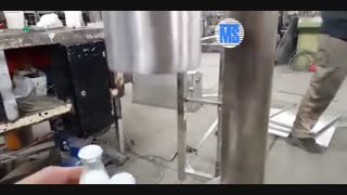 ویدئو دستگاه دربند بطری شیشه نوشابه درب تشتکی