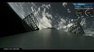 لحظه لانچه ماهواره توسط فالکون 9