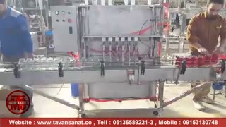 پرکن 6 نازل مایعات غلیظ و نیمه غلیظ (نیمه اتومات)