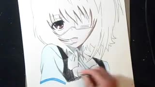 Coloriage Mei Misaki musique