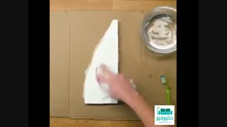 طریقه ساخت قاب عکس با سنگ و چسب