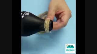 ساخت گلدان رنگی با بطری شیشه ای