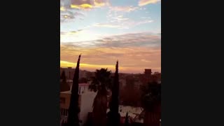 غروب زیبای دل انگیز گنبد کاووس