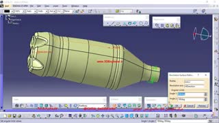 پروژه های کتیا - طراحی بطری پلاستیکی