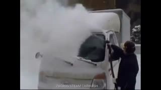 برف زدایی با کارواش بخار - کارواش بخار فناوران