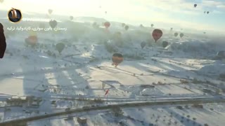 زمستان ، کاپادوکیا ، ترکیه ، بالون سواری - چارتر123