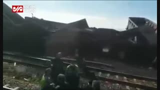 واژگونی قطارباری حامل سنگ آهن در ایستگاه دیزباد نیشابور