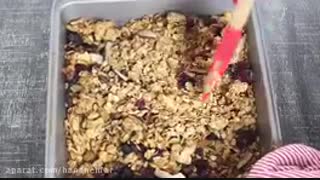 گرانولای خانگی یک صبحانه مقوی برای ورزشکارا و بچه ها