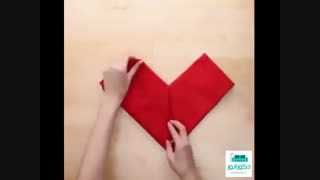 آموزش تاکردن دستمال سفره