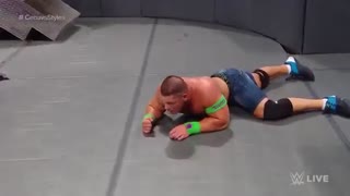 مسابقه جان سینا در برابر ای جی استایلز در اسمکدان 27 فوریه 2018