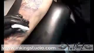 آموزش، اجرای تاتو شیر tattoo lion timelaps