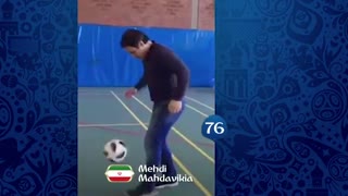 هنرنمایی ستارگان فوتبال ۱۰۰ روز باقی‌ مانده به جام‌جهانی ۲۰۱۸