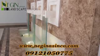 طراحی و ساخت  آبنما دیواری پرده ای