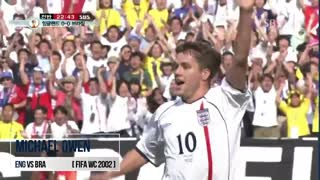 گل مایکل اوون به برزیل در جام جهانی 2002