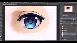 نقاشی حرفه ای چشم انیمه ای [هنر دیجیتال] Anime Eye drawing/coloring-Speedpaint