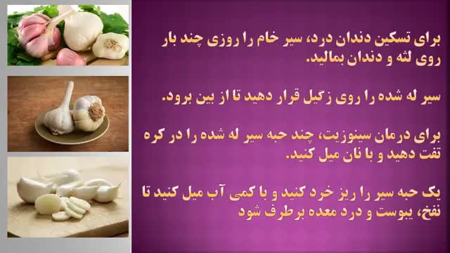 خواص سیر 8 - نماشا