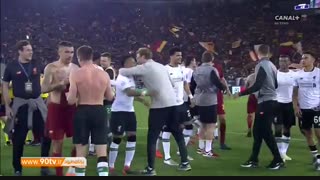 پایان بازی و جشن صعود بازیکنان لیورپول به فینال