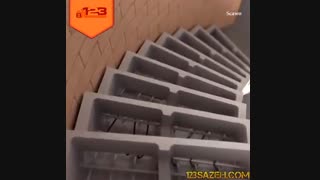 قالب پیش ساخته پله و بتن ریزی آن