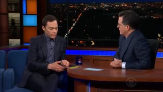 حضور Jim Parsons در برنامه Stephen Colbert