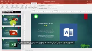 اموزش تصویری ساده و روان نرم افزار پاورپوینت