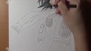 Drawing - Mikasa Ackerman