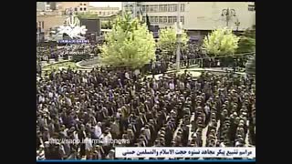 اقامه نماز میت بر پیکر مطهر مرحوم حجت الاسلام والمسلمین حسنی