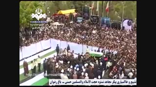 مراسم خاکسپاری مجاهد نستوه مرحوم حجت الاسلام والمسلمین حاج آقا حسنی در باغ رضوان ارومیه