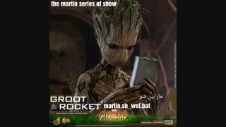 داغ داغ ! رونمایی از اکشن فیگور های گروتgroot و راکت راکونracket raccoonجنگ بینه