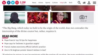 pope francis say evolution and big bang