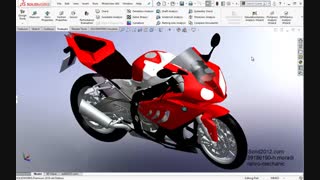 آموزش سالیدورک طراحی گام به گام مدل موتور سیکلت