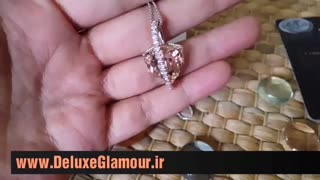 گردنبند دخترانه خاص با کریستال شامپاینی سواروفسکی Nw-n203