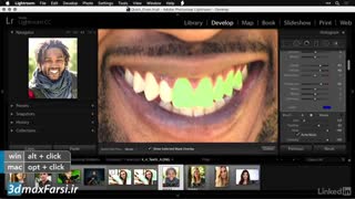 آموزش کامل روتوش عکس- سفید کردن دندان ها با فوتوشاپ Lightroom whiten teeth