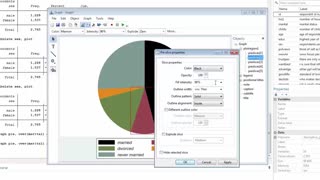 آموزش رسم نمودار دایره ای در استاتا