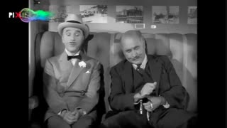 فیلم موسیو وردو سکانس رویارویی موسیو وردو با کاراگاه خصوصی و قتل او در قطار