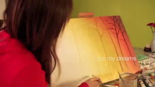 نقاشی زیبای غروب آفتاب