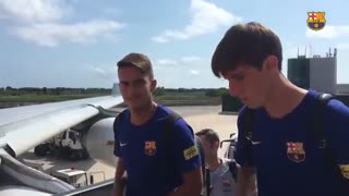 از نزدیک , سفر بازیکنان بارسلونا به آمریکا