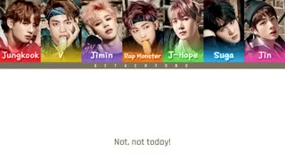 Not today bts lyric