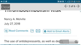 رابطه بین لخته های خونی  وریدها با افسردگی و داروهای افسردگی