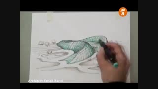 خلاقیت در معماری آموزش اسکیس عمادالدین زند