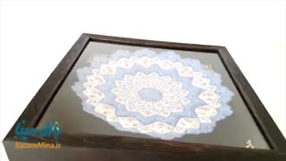 بشقاب میناکاری قاب دار