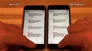 مقایسه سرعت iOS 12 Beta 6 مقابل iOS 11.4.1  در  آیفون 6s
