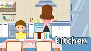 آموزش زبان برای کودکان به روش singsing : آموزش اسم قسمت های مختلف خانه به انگلیسی برای کودکان