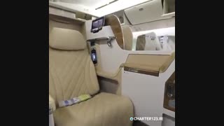 دیزاین و طراحی داخلی یکی از هواپیماهای هواپیمایی امارات | Charter123