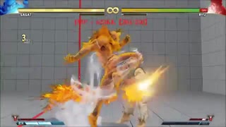 STREET FIGHTER V AE SAGAT BASIC COMBOS