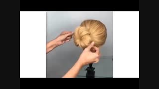 آموزش شینیون موی خیلی کوتاه