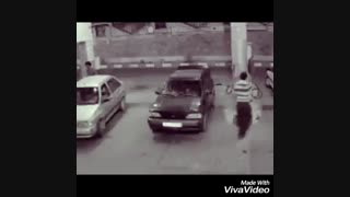 حادثه در جایگاه سوخت-فیلم دوربین های مداربسته