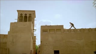 چالش پارکور بازی Ryan Doyle در دبی