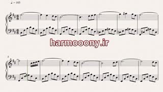 نت پیانو باغ الفبا از شهرام شب پره