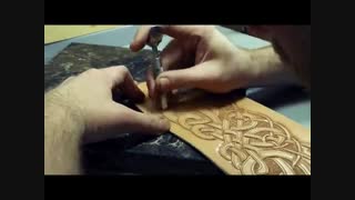 آموزش حکاکی روی چرم با دست