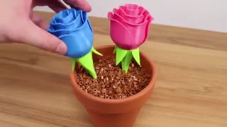 پرینت سه بعدی گل رز